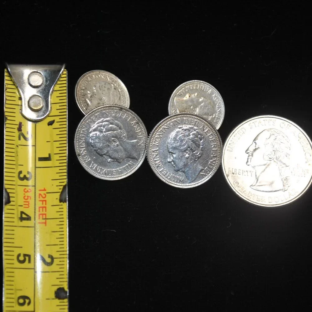 Vintage 1941 Dutch Silver Coin Cufflinks